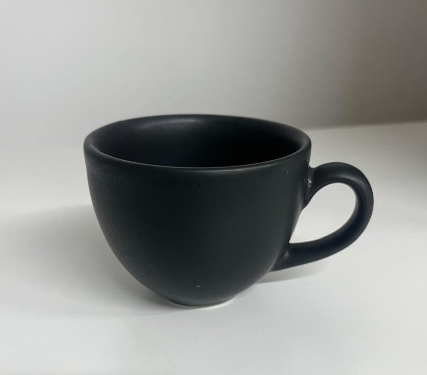 Taza Capuchino Negro Mate Anfora